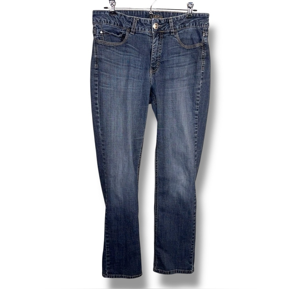 Size 12 Riders By Lee Mid Rise Straight Leg Blue Denim Jeans Classic Western